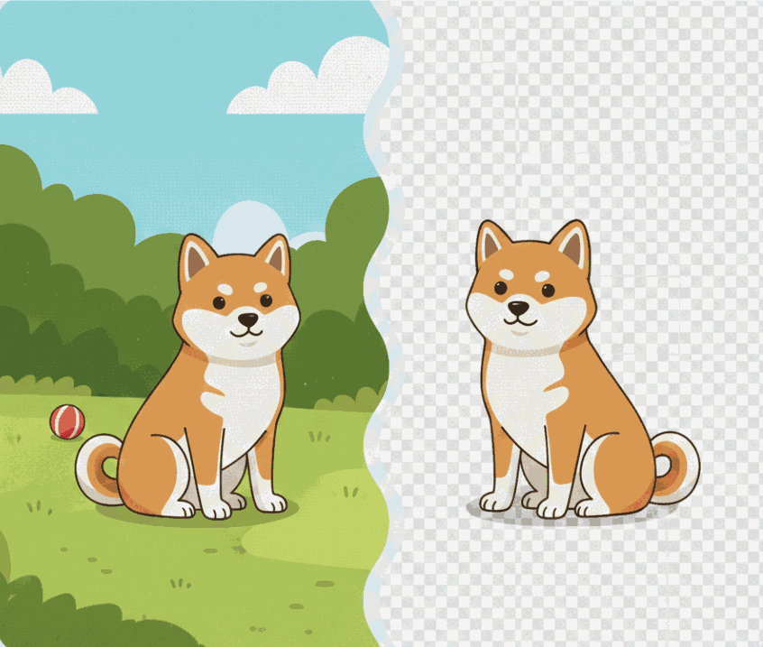 Background removal preview